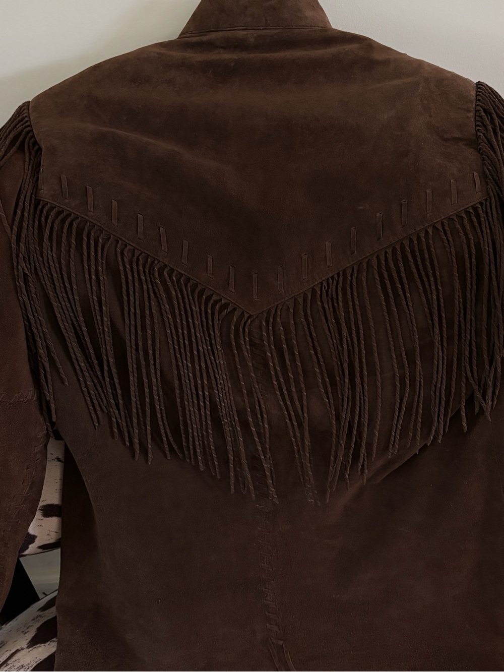 Scully Dark Brown Suede Fringe Jacket - Picture 2 of 4